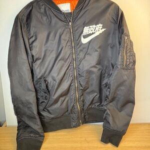 Big Sam Nike Anarchy Tokyo Japan Black Swoosh MA1 Bomber 3 XL